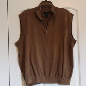 Pro Tour Men's Brown Golf Sweater Vest 100% Cotton Size XXL Casual Outdoor Golf